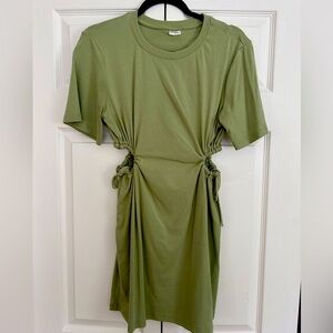 Mint Green Cut-out T Shirt Mini Dress